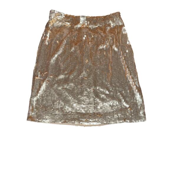 Sherri Hill Gold Sequin Mini Skirt Size 4